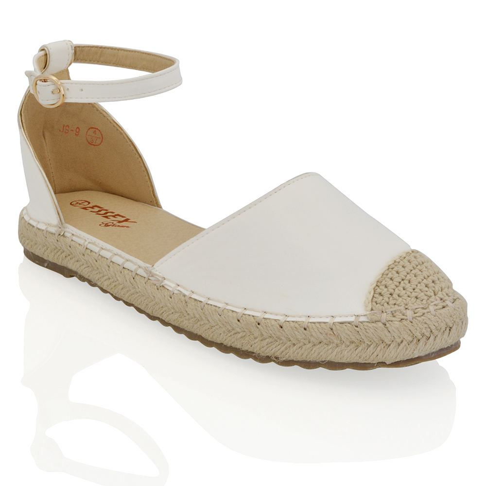 flat ankle strap espadrilles